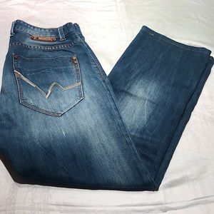 Men’s ProJekRaw regular straight leg distressed medium wash jeans